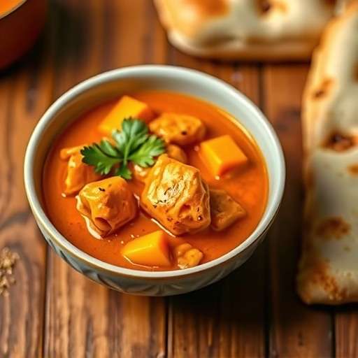 North Indian Region North Indian region in Spice Crush Master featuring butter chicken and naan bread