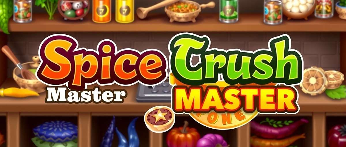 Spice Crush Master Game Cover Spice Crush Master game cover showing colorful spice icons and Indian kitchen background