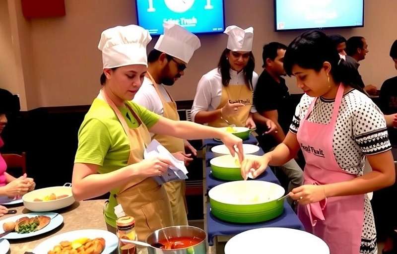 Spice Crush Master Cooking Competition Spice Crush Master cooking competition event in Mumbai with players preparing real dishes from the game