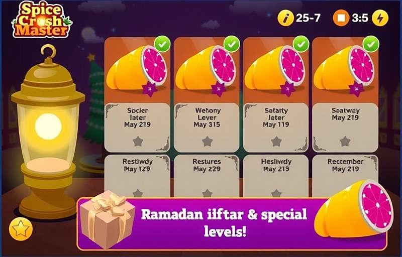 Spice Crush Master Ramadan Event Spice Crush Master Ramadan event featuring iftar recipes and special levels